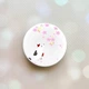 Держатель для смартфона / планшета попсокет Popsocket Белый :: Котик и сакура (принт 283) - изображение 1