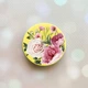 Тримач для смартфона / планшета попсокет Popsocket Жовтий :: Рожеві квіти (принт 287) - зображення 1