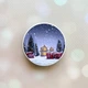 Держатель для смартфона / планшета попсокет Popsocket Белый :: Зимний вечер (принт 165) - изображение 1