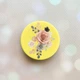 Держатель для смартфона / планшета попсокет Popsocket Желтый :: Розы (принт 275) - изображение 1