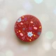 Держатель для смартфона / планшета попсокет Popsocket Красный :: Цветочный фон (принт 267) - изображение 1
