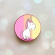 Держатель для смартфона / планшета попсокет Popsocket Красный :: Единорог (принт 104) - изображение 1