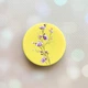 Держатель для смартфона / планшета попсокет Popsocket Желтый :: Веточка цветов (принт 278) - изображение 1