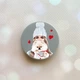 Тримач для смартфона / планшета попсокет Popsocket Сірий :: Дівчина з песиком (принт 142) - зображення 1