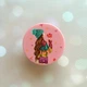 Держатель для смартфона / планшета попсокет Popsocket Розовый :: Девушка с листьями (принт 221) - изображение 1