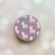 Держатель для смартфона / планшета попсокет Popsocket Серый :: Ламы розовые (принт 101) - изображение 1