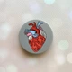 Держатель для смартфона / планшета попсокет Popsocket Серый :: Сердце Анатомия (принт 250) - изображение 1