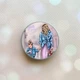 Тримач для смартфона / планшета попсокет Popsocket Сірий :: Мама і донька (принт 56) - зображення 1