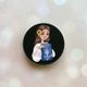 Держатель для смартфона / планшета попсокет Popsocket Черный :: Девушка с паспортом (принт 12) - изображение 1
