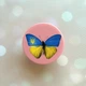 Держатель для смартфона / планшета попсокет Popsocket Розовый :: Бабочка Украина (принт 255) - изображение 1