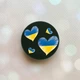 Держатель для смартфона / планшета попсокет Popsocket Черный :: Сердечка Украина (принт 258) - изображение 1