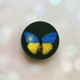 Тримач для смартфона / планшета попсокет Popsocket Чорний :: Метелик Україна (принт 255) - зображення 1