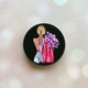 Держатель для смартфона / планшета попсокет Popsocket Черный :: Девушка с сиренью (принт 7) - изображение 1