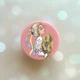 Держатель для смартфона / планшета попсокет Popsocket Розовый :: Украинка с колосками (принт 173) - изображение 1
