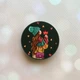 Держатель для смартфона / планшета попсокет Popsocket Черный :: Девушка с листьями (принт 221) - изображение 1