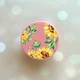 Держатель для смартфона / планшета попсокет Popsocket Розовый :: Подсолнухи (принт 288) - изображение 1