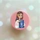 Держатель для смартфона / планшета попсокет Popsocket Розовый :: Девушка с паспортом (принт 12) - изображение 1