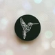 Держатель для смартфона / планшета попсокет Popsocket Черный :: Колибри (принт 123) - изображение 1