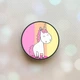 Держатель для смартфона / планшета попсокет Popsocket Черный :: Единорог (принт 104) - изображение 1