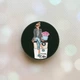 Тримач для смартфона / планшета попсокет Popsocket Чорний :: Дівчина на каві (принт 228) - зображення 1