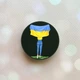 Тримач для смартфона / планшета попсокет Popsocket Чорний :: Дівчина з прапором (принт 263) - зображення 1