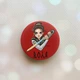 Держатель для смартфона / планшета попсокет Popsocket Красный :: Украинская защитница (принт 169) - изображение 1