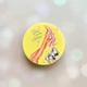 Держатель для смартфона / планшета попсокет Popsocket Желтый :: Ножки (принт 62) - изображение 1