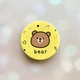 Держатель для смартфона / планшета попсокет Popsocket Желтый :: Мишка (принт 76) - изображение 1