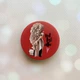 Держатель для смартфона / планшета попсокет Popsocket Красный :: Девушка с кофе (принт 114) - изображение 1