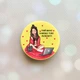 Держатель для смартфона / планшета попсокет Popsocket Желтый :: Девушка с вином (принт 219) - изображение 1