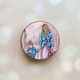 Держатель для смартфона / планшета попсокет Popsocket Красный :: Мама и дочь (принт 56) - изображение 1