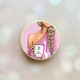 Держатель для смартфона / планшета попсокет Popsocket Желтый :: Девушка с кофе (принт 58) - изображение 1