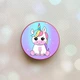 Держатель для смартфона / планшета попсокет Popsocket Красный :: Единорог (принт 103) - изображение 1