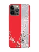 Матовый красный чехол на iPhone 13 Pro :: Цветущая сакура (принт 285) - изображение 1