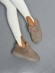 Женские зимние слипоны ShoesBand Бежевые натуральная замша 41 (26 см) (S57091з) - изображение 4