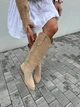 Жіночі чоботи козаки демісезонні ShoesBand Бежева натуральна замша на світлій підошві 40 (26 см) (S36081д) - зображення 6