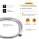 Шланг Lidz Niagara 07 1,2 м LDNIA07CRM35455 Chrome - изображение 3