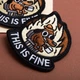 Шеврон на липучке This is fine 7,6х7,1 см, вышитый патч нашивка шеврон смешной - изображение 7