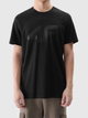 Футболка бавовняна довга чоловіча 4F 4FWMM00TTSHM2257-20S XL Чорна (5905700343639) - зображення 4