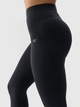 Legginsy sportowe damskie z wysokim stanem 4F 4FWMM00TTIGF195-20S XS Czarne (5904698999293) - obraz 4