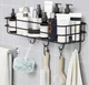Настінний кошик-гачок чорний Wall mount hook basket - зображення 1