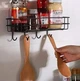 Настінний кошик-гачок чорний Wall mount hook basket - зображення 4