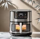 Мощная фритюрница аэрогриль без масла Rainberg 4200W, Безмасляная воздушная аэрофритюрница большого объема 12л (2287) - изображение 7