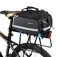 Сумка на багажник велосипеда West Biking 0707209 25L розкладна сумка-штани + дощовик Чорна - зображення 1