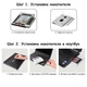 Карман Optibay SATA 12.7 мм Оптибей для второго диска 2.5" HDD/SSD Черный - изображение 15