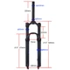 Воздушная вилка Bolany Solo Air 27.5" 32-FKA-004 120mm Disc 1-1/8" Черная - изображение 5