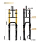 Двухкоронная вилка для фетбайка Himalo 26х4.0" 135мм Fat Fork воздушный ход 190 mm усиленная для fatbike Золотая - изображение 2