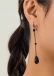Жіночі сережки Black Drops (1650-01) Чорний - No Brand - зображення 3