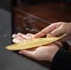 Металева підставка - тримач для ароматичних паличок / аромапаличок Leaf курильниця для пахощів і ароматерапії у формі листя, золотиста (98205285) - зображення 5