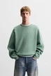 Світшот з вареним ефектом Zara L світло-зелений 4393/310/912 - зображення 2